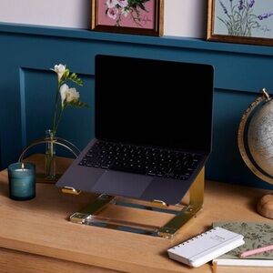 Threshold Gold and Clear Acrylic Laptop Stand NWT